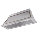 ILVE Nostalgie II 60-Inch 850 CFM Wall Mounted Range Hood in Stainless Steel with Bronze Trim (UANB60SSB)