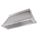ILVE Nostalgie II 60-Inch 850 CFM Wall Mounted Range Hood in Stainless Steel with Brass Trim (UANB60SSG)