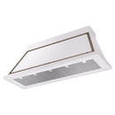 ILVE Nostalgie II 60-Inch 850 CFM Wall Mounted Range Hood in White with Bronze Trim (UANB60WHB)