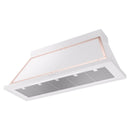 ILVE Nostalgie II 60-Inch 850 CFM Wall Mounted Range Hood in White with Copper Trim (UANB60WHP)