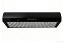 Hauslane 30-Inch Under Cabinet Curved Range Hood in Glossy Black with Stainless Steel Filters and Panel LED (UC-B018BLK-30)