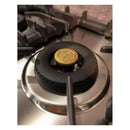 ILVE Professional Plus II 48-Inch Built-In Propane Gas Cooktop with 6 Total Black Brass Burners in Stainless Steel (UHCPT125SSLP)
