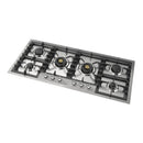 ILVE Professional Plus II 48-Inch Built-In Propane Gas Cooktop with 6 Total Black Brass Burners in Stainless Steel (UHCPT125SSLP)