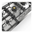 ILVE Professional Plus II 48-Inch Built-In Propane Gas Cooktop with 6 Total Black Brass Burners in Stainless Steel (UHCPT125SSLP)