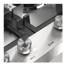 ILVE Professional Plus II 48-Inch Built-In Propane Gas Cooktop with 6 Total Black Brass Burners in Stainless Steel (UHCPT125SSLP)