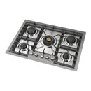 ILVE Professional Plus II 30-Inch Built-In Natural Gas Cooktop with 5 Burners in Stainless Steel (UHCPT75SS)