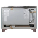 ILVE 48-Inch Majestic II Dual Fuel Range with 8 Sealed Brass Burners and Removable Griddle with 5.62 cu. ft. Oven in Blue Grey with Bronze Trim (UM12FDNS3BGB)