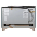 ILVE 48-Inch Majestic II Dual Fuel Range with 8 Sealed Brass Burners and Removable Griddle with 5.62 cu. ft. Oven in in Blue Grey with Chrome Trim (UM12FDNS3BGC)