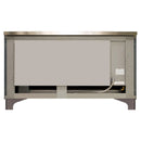 ILVE 60-Inch Majestic II Dual Fuel Range with 9 Sealed Burners and Removable Griddle in Blue Grey with Bronze Trim (UM15FDNS3BGB)