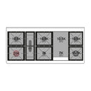 ILVE 60-Inch Majestic II Dual Fuel Range with 9 Sealed Burners and Removable Griddle with Solid Door Oven in Blue Grey with Copper Trim (UM15FDQNS3BGP)