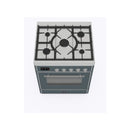 ILVE 30-Inch Majestic II Dual Fuel Range with 5 Sealed Brass Burners - 4  cu. ft. Oven - in Blue Grey with Chrome (UM30DNE3BGC)