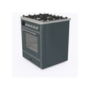 ILVE 30-Inch Majestic II Dual Fuel Range with 5 Sealed Brass Burners - 4  cu. ft. Oven - in Blue Grey with Chrome (UM30DNE3BGC)