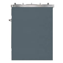 ILVE 30-Inch Majestic II Dual Fuel Range with 5 Sealed Brass Burners - 4  cu. ft. Oven - in Blue Grey with Chrome (UM30DNE3BGC)