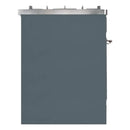 ILVE 30-Inch Majestic II Dual Fuel Range with 5 Sealed Brass Burners - 4  cu. ft. Oven - in Blue Grey with Chrome (UM30DNE3BGC)