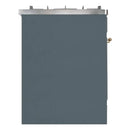 ILVE 30-Inch Majestic II Dual Fuel Range with 5 Sealed Brass Burners in Blue Grey with Brass Trim (UM30DNE3BGG)