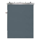 ILVE 30-Inch Majestic II Dual Fuel Range with 5 Sealed Brass Burners - 4  cu. ft. Oven - in Blue Grey with Copper Trim (UM30DNE3BGP)
