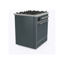 ILVE 30-Inch Majestic II Series Freestanding Dual Fuel Single Solid Door Oven Range with 5 Sealed Burners in Blue Grey with Chrome Trim (UM30DQNE3BGC)