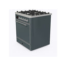 ILVE 30-Inch Majestic II Series Freestanding Dual Fuel Single Solid Door Oven Range with 5 Sealed Burners in Blue Grey with Chrome Trim (UM30DQNE3BGC)