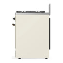 ILVE Majestic III 30-inch Dual Fuel Range with 5 Natural Gas Burner and Triple Glass Door Electric Oven in Antique White with Burnished Trim (UM30NR3AWB)