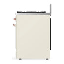 ILVE Majestic III 30-inch Dual Fuel Range with 5 Natural Gas Burner and Triple Glass Door Electric Oven in Antique White with Copper Trim (UM30NR3AWP)