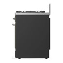 ILVE Majestic III 30-inch Dual Fuel Range with 5 Natural Gas Burner and Triple Glass Door Electric Oven in Graphite Matte with Chrome Trim (UM30NR3MGC)