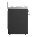 ILVE Majestic III 30-inch Dual Fuel Range with 5 Natural Gas Burner and Triple Glass Door Electric Oven in Graphite Matte with Chrome Trim (UM30NR3MGC)