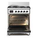 ILVE Majestic III 30-inch Dual Fuel Range with 5 Liquid Propane Burner and Triple Glass Door Electric Oven in RAL with Burnished Trim (UM30NR3RABLP)