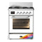 ILVE Majestic III 30-inch Dual Fuel Range with 5 Natural Gas Burner and Triple Glass Door Electric Oven in RAL with Chrome Trim (UM30NR3RAC)