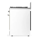 ILVE Majestic III 30-inch Dual Fuel Range with 5 Natural Gas Burner and Triple Glass Door Electric Oven in White with Chrome Trim (UM30NR3WHC)