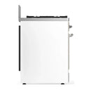 ILVE Majestic III 30-inch Dual Fuel Range with 5 Natural Gas Burner and Triple Glass Door Electric Oven in White with Chrome Trim (UM30NR3WHC)