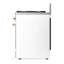 ILVE Majestic III 30-inch Dual Fuel Range with 5 Liquid Propane Burner and Triple Glass Door Electric Oven in White with Copper Trim (UM30NR3WHPLP)