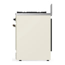 ILVE Majestic III 30-inch Dual Fuel Range with 5 Natural Gas Burner and Solid Door Electric Oven in Antique White with Burnished Trim (UM30QNR3AWB)
