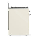 ILVE Majestic III 30-inch Dual Fuel Range with 5 Natural Gas Burner and Solid Door Electric Oven in Antique White with Chrome Trim (UM30QNR3AWC)