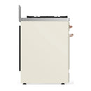 ILVE Majestic III 30-inch Dual Fuel Range with 5 Natural Gas Burner and Solid Door Electric Oven in Antique White with Copper Trim (UM30QNR3AWP)