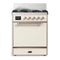 ILVE Majestic III 30-inch Dual Fuel Range with 5 Liquid Propane Burner and Solid Door Electric Oven in Antique White with Copper Trim (UM30QNR3AWPLP)