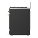 ILVE Majestic III 30-inch Dual Fuel Range with 5 Natural Gas Burner and Solid Door Electric Oven in Graphite Matte with Chrome Trim (UM30QNR3MGC)