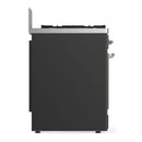 ILVE Majestic III 30-inch Dual Fuel Range with 5 Natural Gas Burner and Solid Door Electric Oven in Graphite Matte with Chrome Trim (UM30QNR3MGC)
