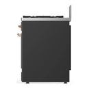 ILVE Majestic III 30-inch Dual Fuel Range with 5 Liquid Propane Burner and Solid Door Electric Oven in Graphite Matte with Copper Trim (UM30QNR3MGPLP)