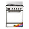 ILVE Majestic III 30-inch Dual Fuel Range with 5 Natural Gas Burner and Solid Door Electric Oven in RAL with Burnished Trim (UM30QNR3RAB)