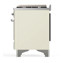 ILVE Majestic III 36-inch Dual Fuel Range with 5 Liquid Propane Burner, Griddle and Triple Glass Door Electric Oven in Antique White with Chrome Trim (UM36FNR3AWCLP)