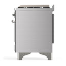 ILVE Majestic III 36-inch Dual Fuel Range with 6 Natural Gas Burner, Griddle and Triple Glass Door Electric Oven in Stainless Steel with Chrome Trim (UM36FNR3SSC)