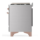 ILVE Majestic III 36-inch Dual Fuel Range with 5 Liquid Propane Burner, Griddle and Triple Glass Door Electric Oven in Stainless Steel with Copper Trim (UM36FNR3SSPLP)