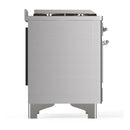 ILVE Majestic III 36-inch Dual Fuel Range with 6 Natural Gas Burner, Griddle and Solid Door Electric Oven in Stainless Steel with Chrome Trim (UM36FQNR3SSC)