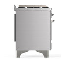 ILVE Majestic III 48-inch Dual Fuel Range with 5 Natural Gas Burner, Griddle and Triple Glass Door Electric Oven in Stainless Steel with Chrome Trim (UM48FNR3SSC)