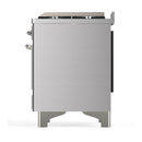 ILVE Majestic III 48-inch Dual Fuel Range with 5 Natural Gas Burner, Griddle and Triple Glass Door Electric Oven in Stainless Steel with Chrome Trim (UM48FNR3SSC)