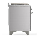 ILVE Majestic III 48-inch Dual Fuel Range with 5 Natural Gas Burner, Griddle and Solid Door Electric Oven in Stainless Steel with Chrome Trim (UM48FQNR3SSC)