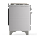 ILVE Majestic III 48-inch Dual Fuel Range with 5 Natural Gas Burner, Griddle, French Top and Triple Glass Door Electric Oven in Stainless Steel with Chrome Trim (UM48FSNR3SSC)