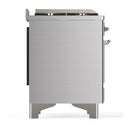 ILVE Majestic III 60-inch Dual Fuel Range with 7 Natural Gas Burner, Griddle and Triple Glass Door Electric Oven in Stainless Steel with Chrome Trim (UM60FNR3SSC)