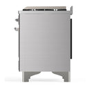 ILVE Majestic III 60-inch Dual Fuel Range with 7 Natural Gas Burner, Griddle and Triple Glass Door Electric Oven in Stainless Steel with Chrome Trim (UM60FNR3SSC)