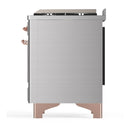 ILVE Majestic III 60-inch Dual Fuel Range with 7 Natural Gas Burner, Griddle and Triple Glass Door Electric Oven in Stainless Steel with Copper Trim (UM60FNR3SSP)
